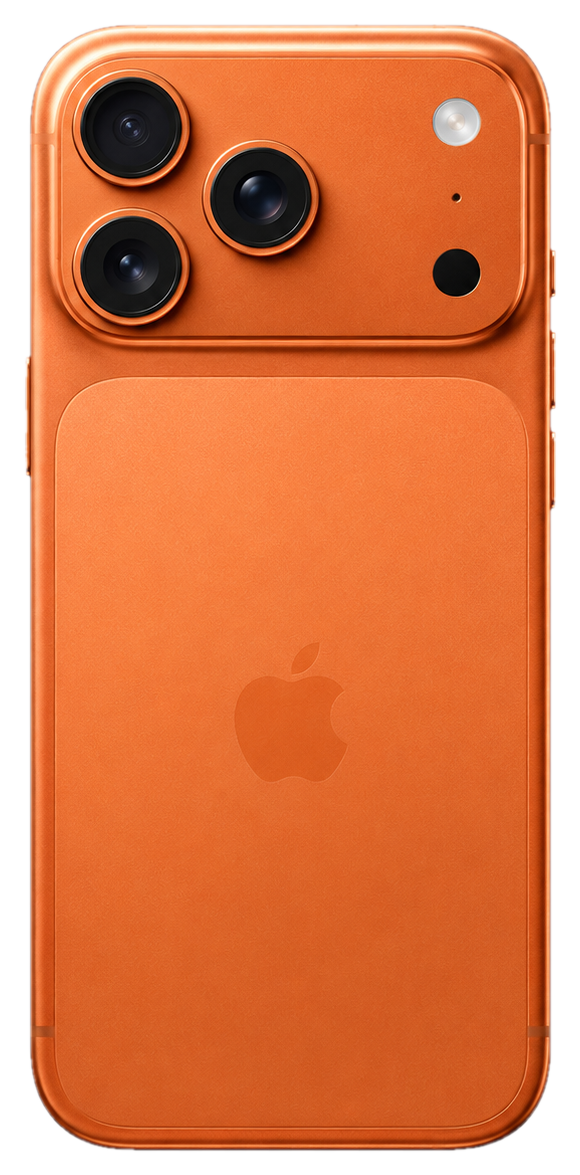 iPhone 17 Pro — Cosmic Orange, buy with crypto